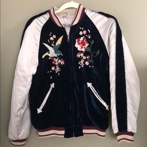 free peolple embroidery puff jacket